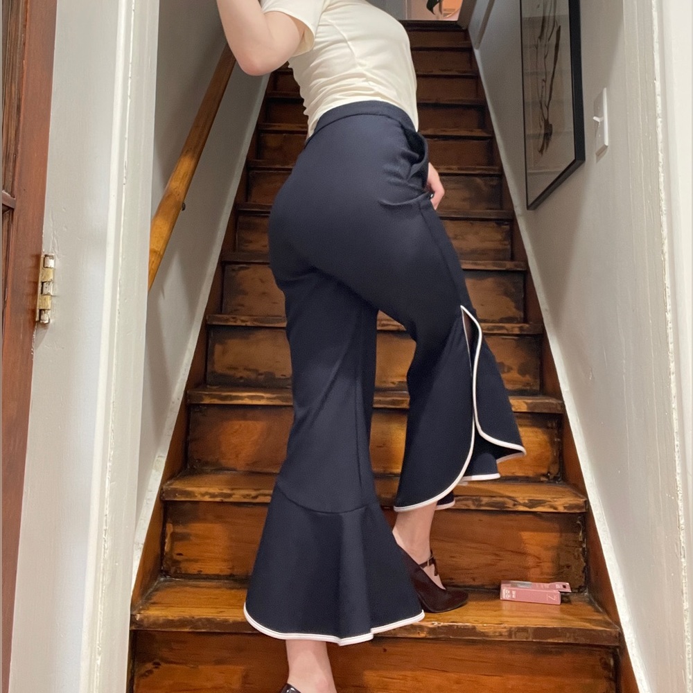 Zara Basic Ruffle Flare Pants